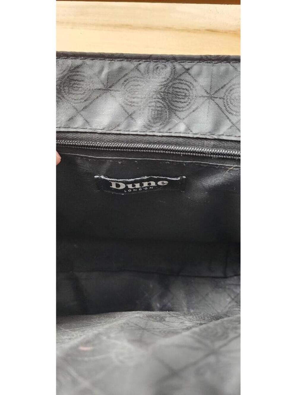 Dune London Colorblock Satchel Top Handle Bag Snakeskin Flap Brown White - Picture 9 of 11